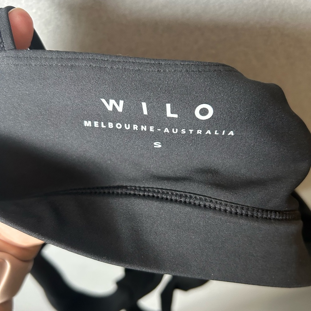 NWT WILO The Limited Black Strappy Sports Bra Gym Athletic Athleisure Sz S - Picture 3 of 5